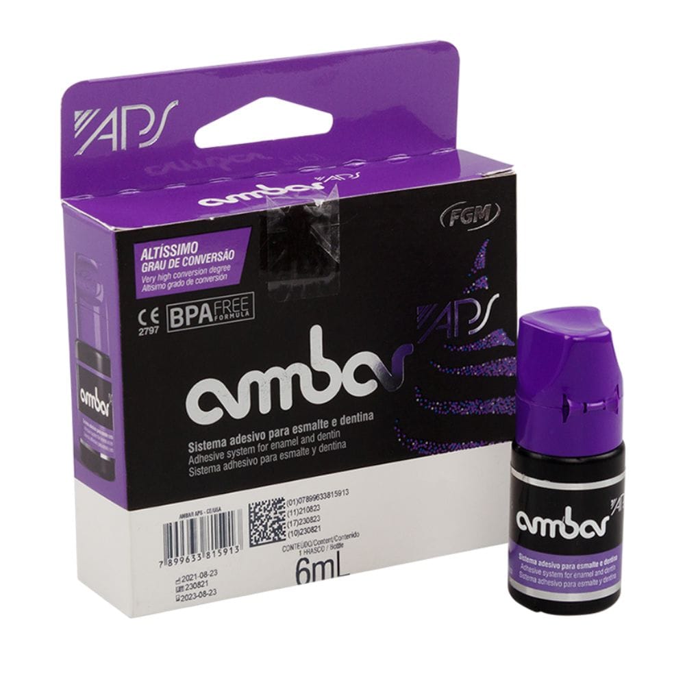 Adhesivo Dental Ambar Aps X 6Ml Fgm. El Adhesivo Dental Ambar Aps X 6Ml Fgm es un adhesivo fotocurable para esmalte y...