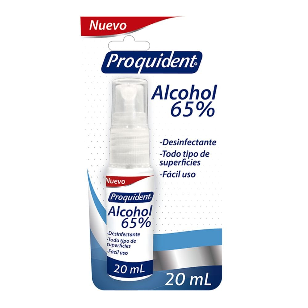 Alcohol Viajero ProquidentT 65% x 20ml. Alcohol Viajero ProquidentT 65% x 20ml Descripción. Permite desinfectar super...
