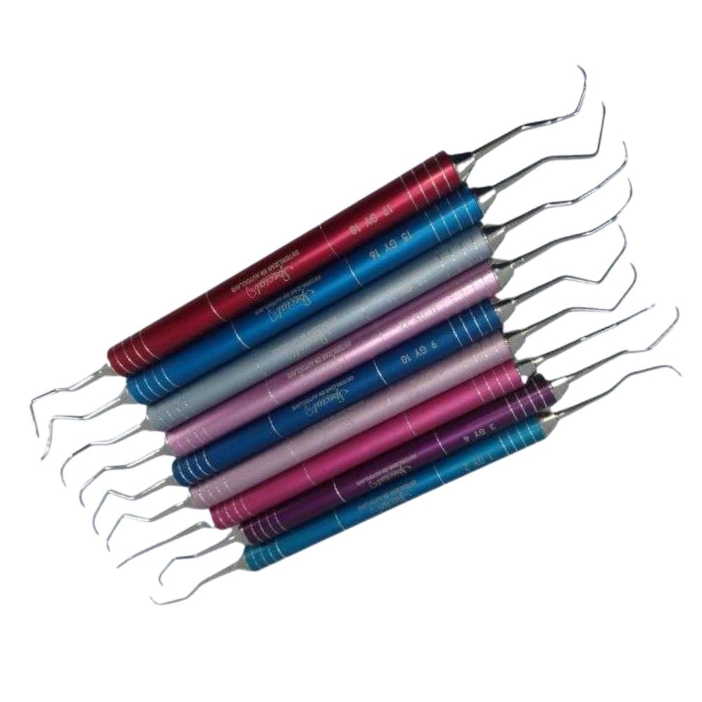 Curetas KIT X 9 Specialized. Instrumental de alta resistencia en acero inxidable. Disponible en ForDental.
