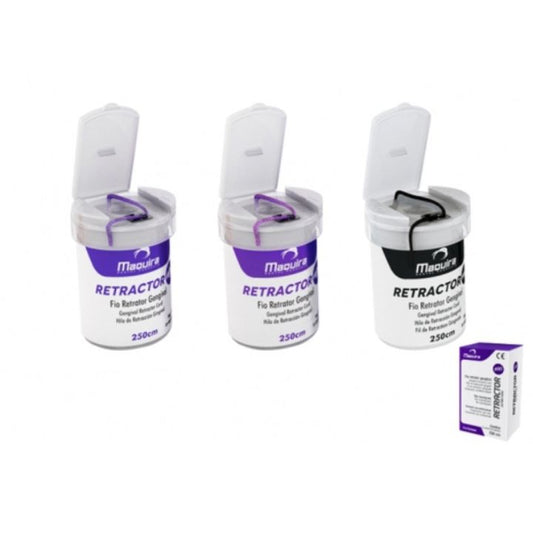 Hilo Retractor X 250 cm Maquira. Hilo Retractor X 250 cm Maquira. El hilo rectractor se utiliza para un rápido despla...