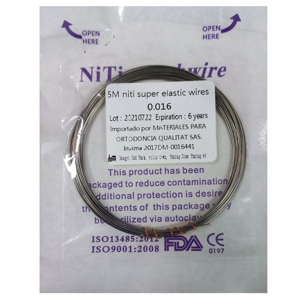 Alambre Niti En Rollo x 5 mts. El alambre NiTi en rollo propiedades excelentes como fuerzas suaves y continuas para u...