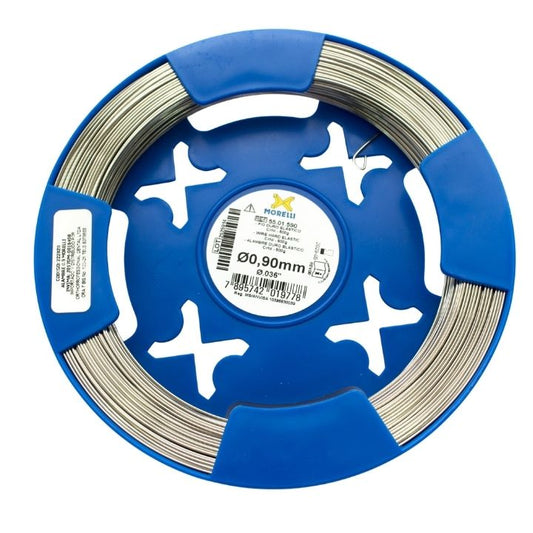 Alambre Redondo Rollo x 500 gr Morelli. El Alambre redondo, es un alambre de acero inoxidable, con una sección transv...