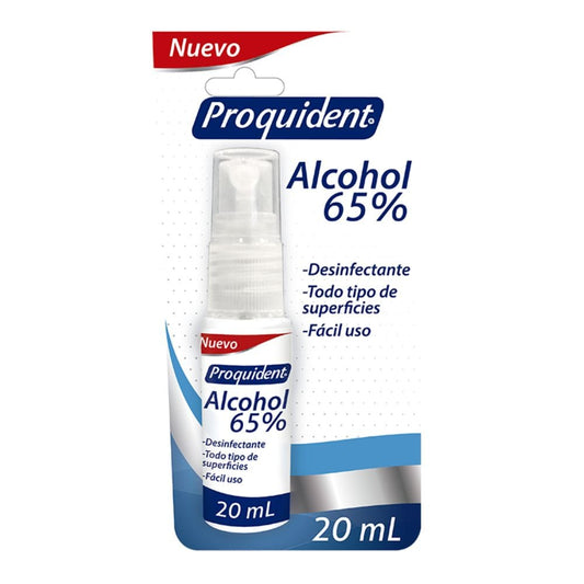 Alcohol Viajero ProquidentT 65% x 20ml. Alcohol Viajero ProquidentT 65% x 20ml Descripción. Permite desinfectar super...