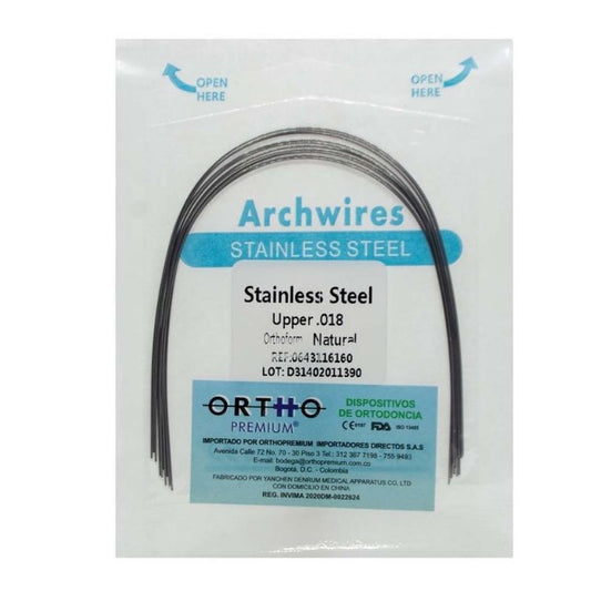 Arcos Acero Redondo Sobre x 10ud. Arcos Acero Redondo Sobre x10ud Los Arcos Acero Redondo de ortodoncia, son elemento...