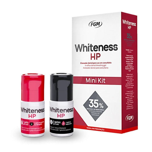 Mini Kit Blanqueamiento Whiteness HP 1 Paciente. Blanqueador a base de peróxido de hidrógeno al 35% para para uso em ...