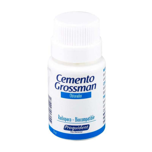 Cemento Grossman X 10Gr. Cemento Grossman X 10Gr Es empleado como sellador de cemento, no genera manchado durante los...