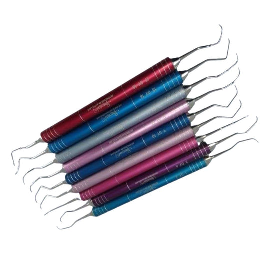 Curetas KIT X 9 Specialized. Instrumental de alta resistencia en acero inxidable. Disponible en ForDental.