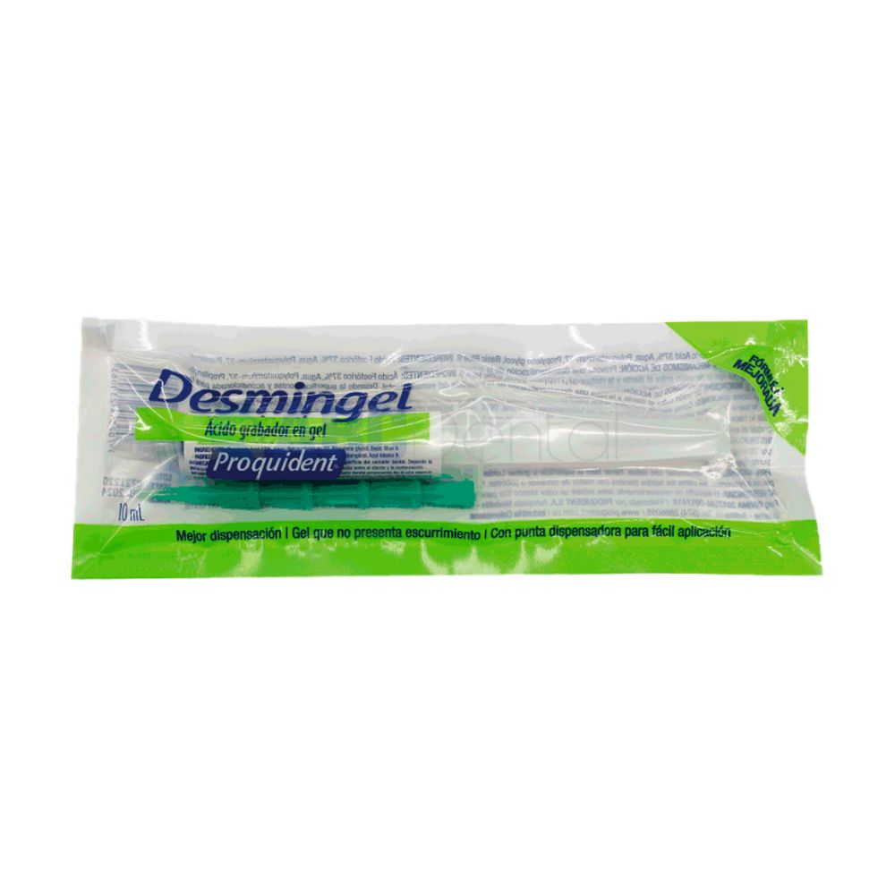 Desmineralizante Desmingel 10ML Proquident. El Desmineralizante Desmingel 10ML Proquident, para grabado de dientes. E...