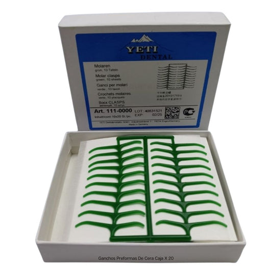 Ganchos Preformas De Cera Caja X 20. Ganchos Preformas De Cera Caja X 20 Elementos para laboratorio