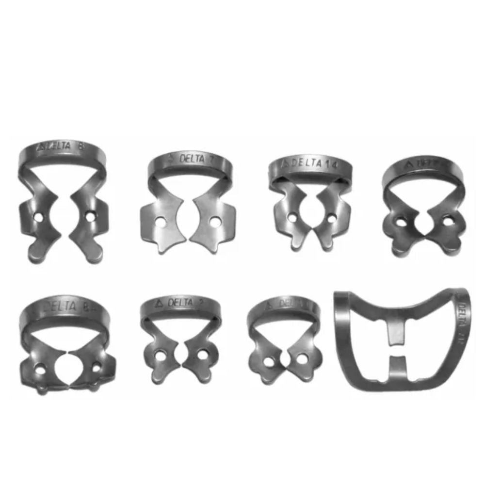 Grapas En Acero Inoxidable Delta Kit X 8Ud. Grapas En Acero Inoxidable Delta Kit X 8Ud Las grapas odontológicas son u...