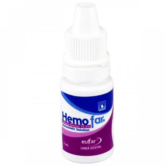 Hemofar Sulfato Ferrico 15.5% Eufar X 7Ml. Hemofar Sulfato Ferrico 15.5% Eufar X 7Ml Es una solución que produce hemo...