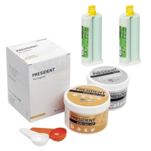 Kit Silicona President Pesada 2x 300 ml + 2 Cartuchos Liviana x50ml. La Silicona President Coltene Putty Super Soft d...