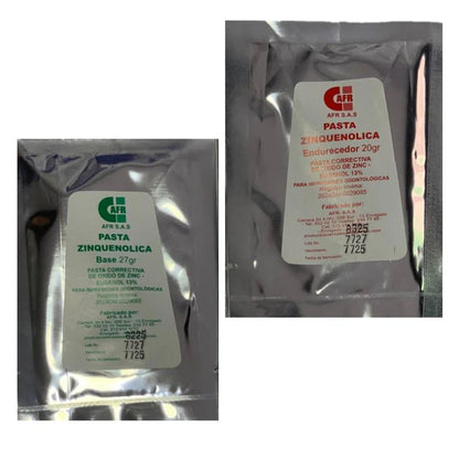 Pasta Zinquenolica AFR x Porcion. Pasta zinquenolica (Base 27 gr y Endurecedor20 gr) PEQUEÑA