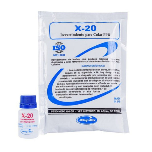 Revestimiento X20 X 400 G. Es un revestimiento de colado significativamente mejorado para hacer estructuras metálicas...