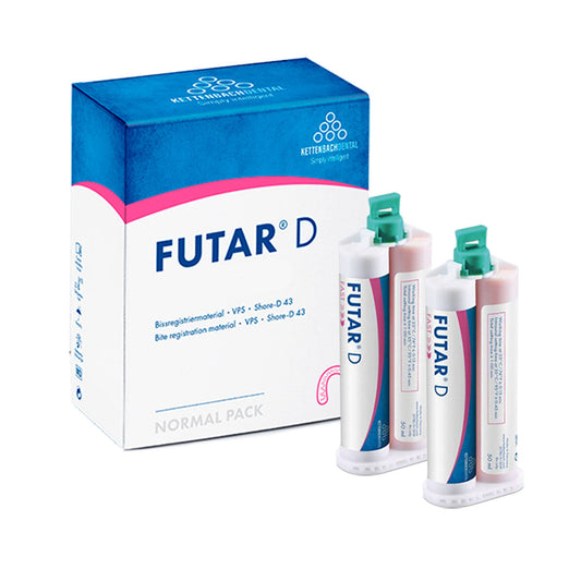Silicona Futar D Cartucho x 50ml. Descripción Futar® D es un material de registro de la mordida, curado por adición, ...