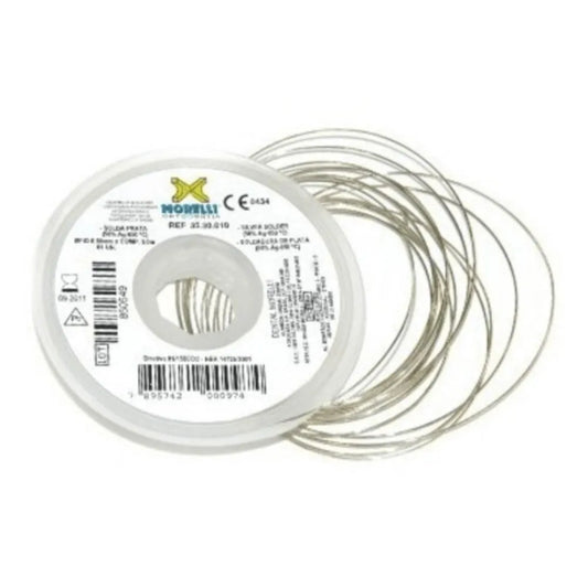 Soldadura De Plata 0.5 Mm Rollo X 5 Mts Morelli. Soldadura de plata es Ideal para soldar alambres de acero inoxidable...