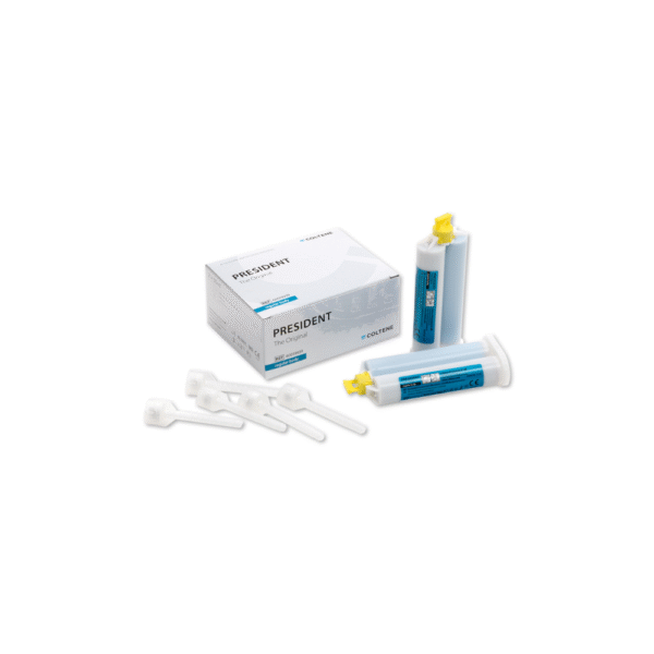 SILICONA PRESIDENT REGULAR BODY PROMO ESTUDIANTIL CONTIENE REGULAR BODY CARTUCHO X 1 X 50ML + PUTTY SUPER SOFT X 2 X 150ML + PUNTAS MEZCLADORAS UNIVERSAL X 6 + CARTUCHERA PLASTICA