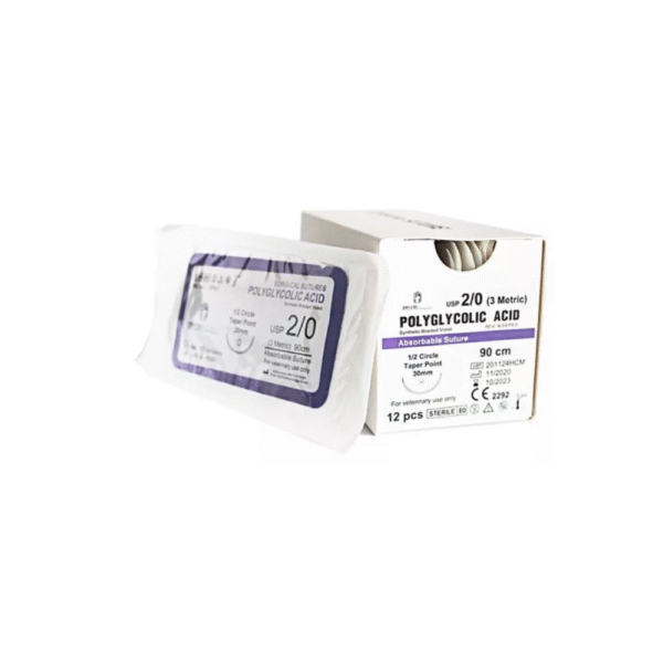 SUTURA POLYGLYCOLIC ACID 2/0 ABSORBIBLE
